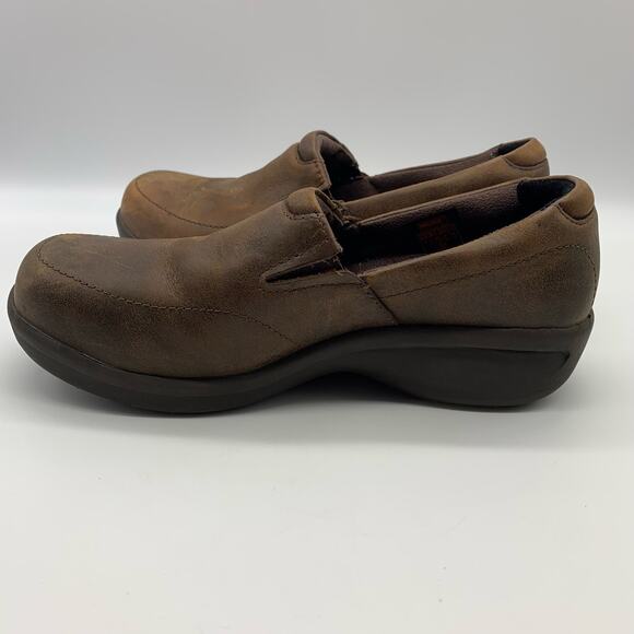 Red Wing Worx Womens 6 M Brown Slip on Leather Clog Support Cushion Steel Toe - Picture 13 of 13